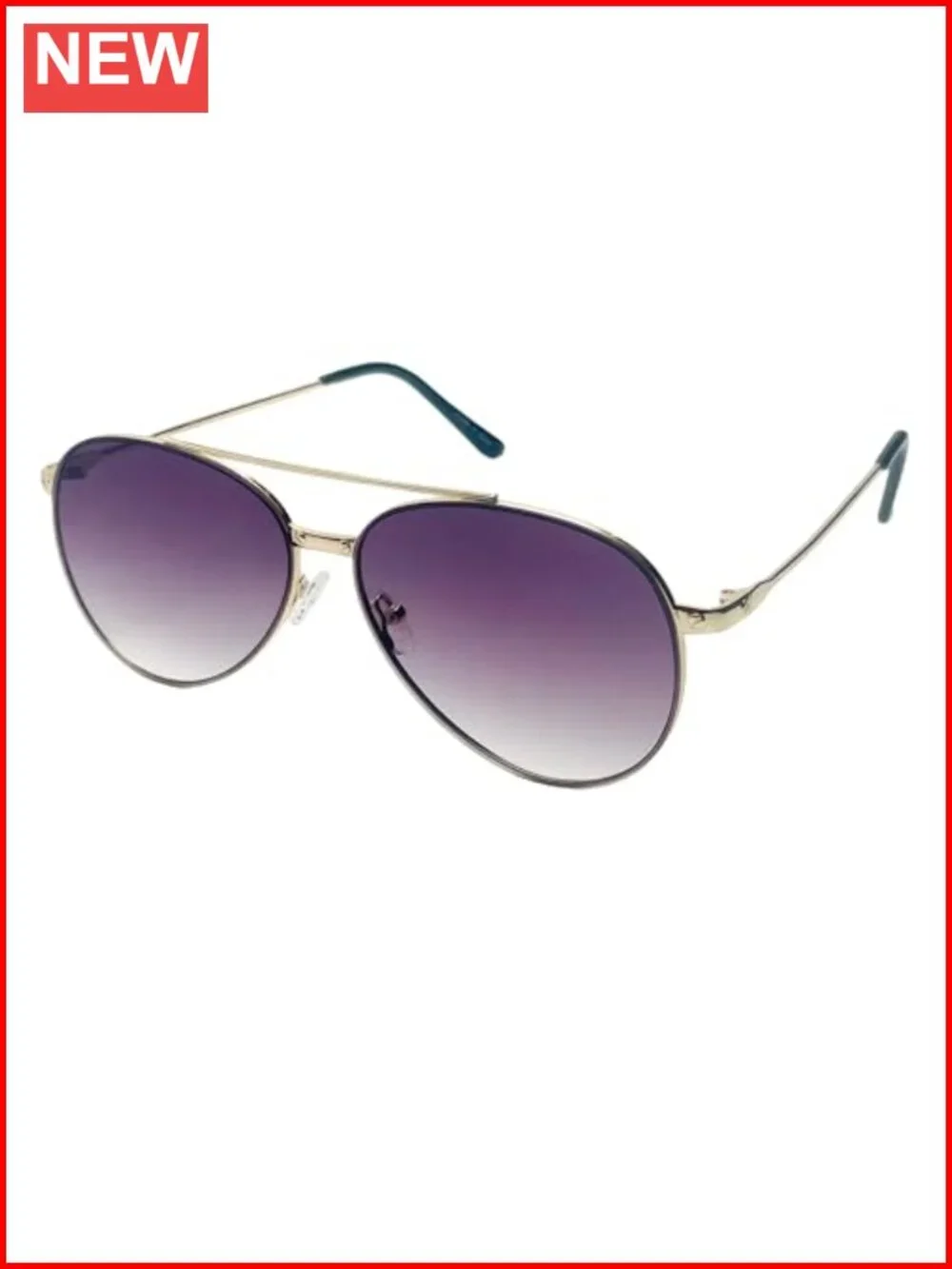 Oversized Aviator Sunglasses UV400 Gradient Lens Metal Frame Retro